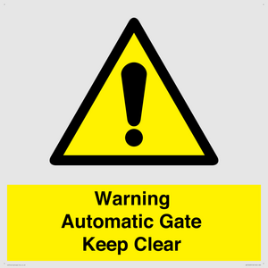 Warning Automatic Gate Keep Clear